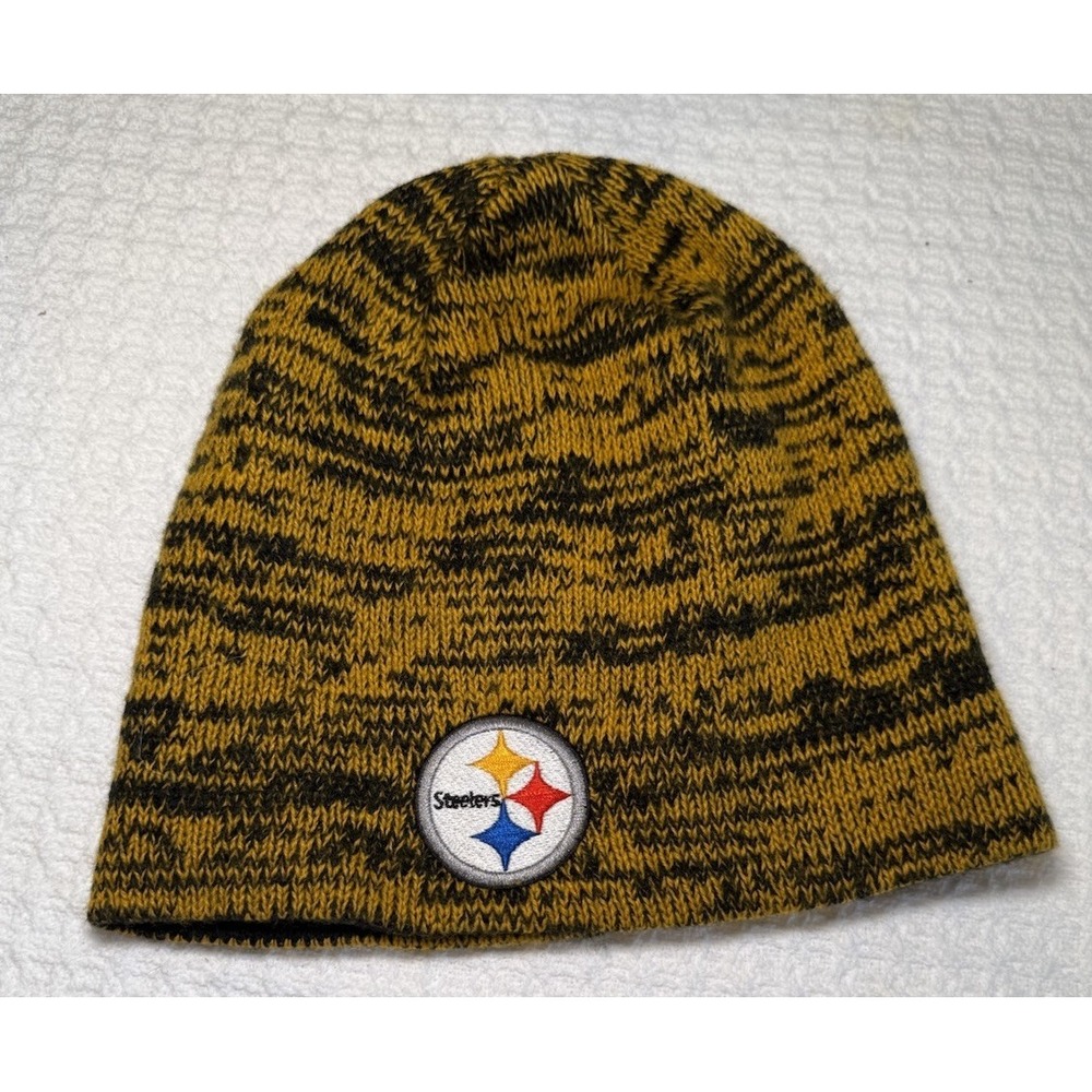 Pittsburgh Steelers Beanie Knit Hat Black Gold NFL Team Apparel OSFM